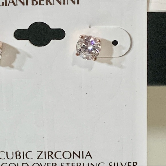 Giani Bernini NWT cubic zirconia 18k rose gold stud earrings - Picture 11 of 14